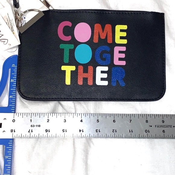 Come Together Rainbow Pride Vegan Leather Wristlet - Picture 3 of 6